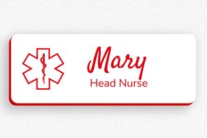 Magnetic Name Badges - Badge Engraved PVC - blanc-rouge - badge - en-uk-name-sign-026-3-1748953338732