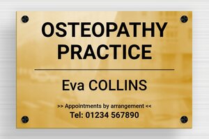 Naturopath Business Signs - Printed brass - poli-noir - screws-spacer - en-uk-natural-healing-practice-002-5-1748950467844