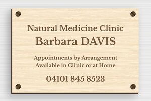 Business Signs - Engraved Wood - erable - screws-caps - en-uk-natural-healing-practice-003-5-1748950516222