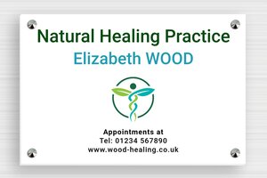 Naturopath Business Signs - Foam PVC - custom - screws-caps - en-uk-natural-healing-practice-006-4-1748950501124