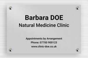 Business Signs - Printed Aluminium - anodise-noir - screws-caps - en-uk-natural-health-clinic-002-1-1748962575301