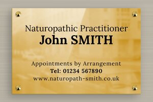 Business Signs - Printed brass - poli-noir - screws-caps - en-uk-naturopath-009-1-1748950385162