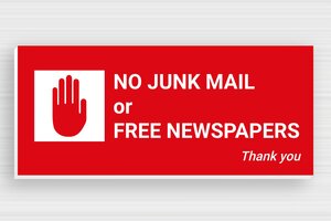 No Junk Mail Signs - No Junk Mail Sign - rouge-blanc - glue - en-uk-no-advertising-002-1-1748951049573