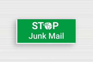 No Junk Mail Signs - Stop Junk Mail Sign - vert-blanc - glue - en-uk-no-advertising-007-1-1748951071093