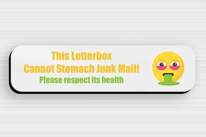 No Junk Mail Signs - Humorous 'No Junk Mail' Sign - gris-noir - glue - en-uk-no-advertising-humorous-001-3-1748951037664