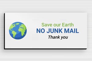 No Junk Mail Signs - Sign 'No Junk Mail - Save Our Earth' - gris-noir - glue - en-uk-no-advertising-save-the-planet-033-5-1748950988112