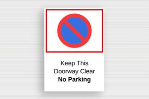Prohibition Signs - Sign 'No Parking in front of this door' - custom - glue - en-uk-no-parking-001-3-1748949853597 Prohibition Signs - Sign 'No Parking in front of this door' - custom - glue - en-uk-no-parking-001-3-1748949853597