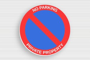 Round Signs - Round Sign 'Private Property, No Parking' - custom - glue - en-uk-no-parking-private-007-1-1748949933560