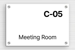 Office Door Signs - Engraved PVC - blanc-noir - screws-caps - en-uk-office-sign-014-1-1748949264853