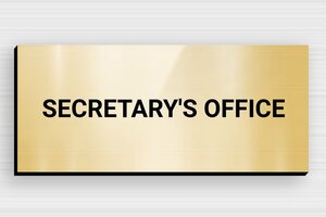 Office Door Signs - PVC Sign for the Secretary's Office - or-brillant-noir - glue - en-uk-office-sign-secretary-017-1-1748949302541