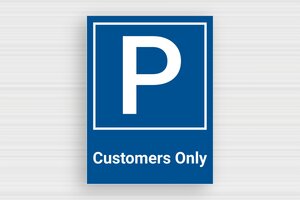 Parking Signs - Parking Sign 'Customers Only' - bleu-blanc - none - en-uk-parking-003-5-1748954038663 Parking Signs - Parking Sign 'Customers Only' - bleu-blanc - none - en-uk-parking-003-5-1748954038663