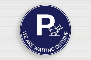 Round Signs - Engraved PVC - bleu-marine-blanc - none - en-uk-parking-005-1-1748954093165