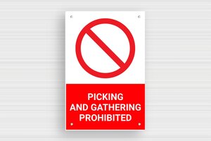 Prohibition Signs - Sign 'Picking and Gathering Prohibited' - custom - screws - en-uk-picking-gathering-prohibited-005-1-1748949955245 Prohibition Signs - Sign 'Picking and Gathering Prohibited' - custom - screws - en-uk-picking-gathering-prohibited-005-1-1748949955245