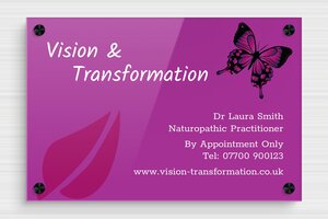 Business Signs - Printed Plexiglass - custom - screws-spacer - en-uk-practice-sign-acrylic-012-3-1748963309984