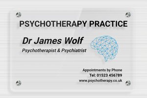 Transparent Acrylic Business Signs - Transparent Plexiglass - transparent - screws-spacer - en-uk-practice-sign-acrylic-trans-001-2-1748957994814