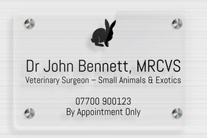 Transparent Acrylic Business Signs - Transparent Plexiglass - transparent - screws-spacer - en-uk-practice-sign-acrylic-trans-010-3-1748963852550