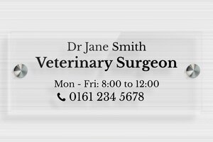 Business Signs - Transparent Plexiglass - transparent - screws-spacer - en-uk-practice-sign-acrylic-trans-011-3-1748963861467