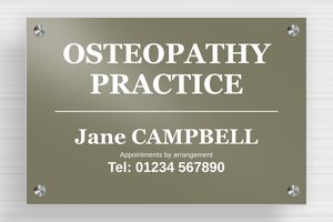 Business Signs - Printed Aluminium - taupe-blanc - screws-spacer - en-uk-practice-sign-aluminum-002-2-1748956667953