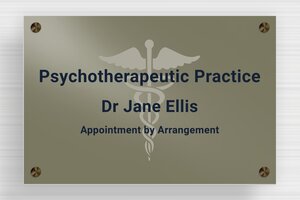 Aluminium Business Signs - Printed Aluminium - taupe-blanc - screws-spacer - en-uk-practice-sign-aluminum-003-2-1748956729121