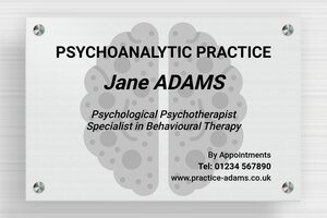 Aluminium Business Signs - Printed Aluminium - brosse-noir - screws-spacer - en-uk-practice-sign-aluminum-003-5-1748956767584