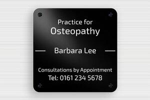 Aluminium Signs - Printed Aluminium - noir-blanc - screws-caps - en-uk-practice-sign-aluminum-010-3-1748963569771