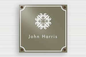 Aluminium Business Signs - Printed Aluminium - taupe-blanc - screws-caps - en-uk-practice-sign-aluminum-012-3-1748963576426