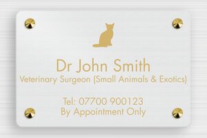 Aluminium Business Signs - Engraved Aluminium - brosse-or - screws-caps - en-uk-practice-sign-aluminum-014-3-1748963598296