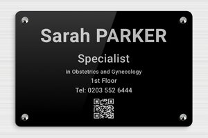 Acrylic Business Signs - Engraved Plexiglass - noir-argent - screws-caps - en-uk-practice-sign-plexi-002-1-1748957521411 Acrylic Business Signs - Engraved Plexiglass - noir-argent - screws-caps - en-uk-practice-sign-plexi-002-1-1748957521411