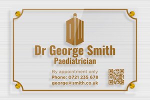 Transparent Acrylic Business Signs - Transparent Plexiglass - transparent - screws-spacer - en-uk-practice-sign-plexi-trans-002-2-1748958064609