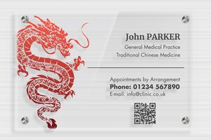 Transparent Acrylic Business Signs - Transparent Plexiglass - transparent - screws-spacer - en-uk-practice-sign-plexi-trans-004-1-1748958176476