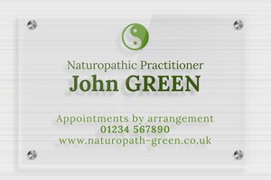 Transparent Acrylic Business Signs - Transparent Plexiglass - transparent - screws-spacer - en-uk-practice-sign-plexi-trans-004-4-1748958219712