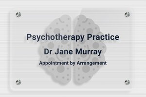 Transparent Acrylic Business Signs - Transparent Plexiglass - transparent - screws-spacer - en-uk-practice-sign-plexi-trans-005-2-1748958244761