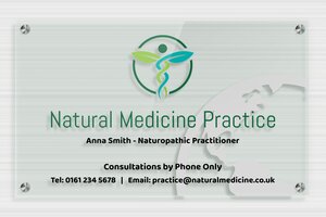 Business Signs - Clear plexiglass Green - vert - screws-spacer - en-uk-practice-sign-plexi-trans-009-3-1748963844591