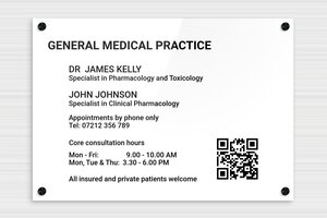 Rectangular Signs - Engraved Plexiglass - blanc-noir - screws-caps - en-uk-practice-sign-plexiglass-002-2-1748957547154