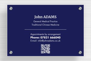 PVC Business Signs - Engraved PVC - bleu-marine-blanc - screws-spacer - en-uk-practice-sign-pvc-002-2-1748957813098