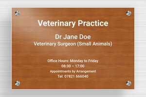 PVC Business Signs - Engraved PVC - poirier-blanc - screws-spacer - en-uk-practice-sign-pvc-002-3-1748957825724