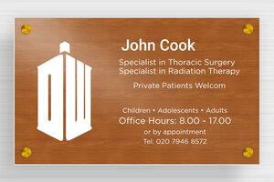 PVC Business Signs - Engraved PVC - poirier-blanc - screws-spacer - en-uk-practice-sign-pvc-004-2-1748957924865