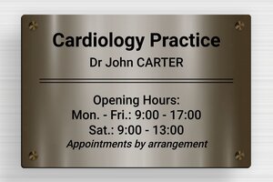 PVC Business Signs - Engraved PVC - bronze-noir - screws-spacer - en-uk-practice-sign-pvc-005-2-1748957974951