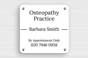 PVC Business Signs - Engraved PVC - blanc-noir - screws-caps - en-uk-practice-sign-pvc-008-3-1748963350191