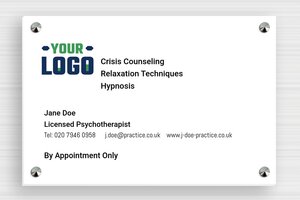 PVC Business Signs - Foam PVC - custom - screws-caps - en-uk-practice-sign-pvc-013-3-1748963414818