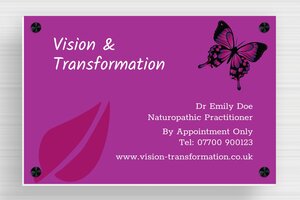 PVC Business Signs - Foam PVC - custom - screws-spacer - en-uk-practice-sign-pvc-015-3-1748963435422