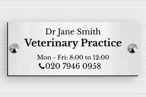 Business Signs - Engraved PVC - gris-brosse-noir - screws-caps - en-uk-practice-sign-pvc-018-3-1748963478669