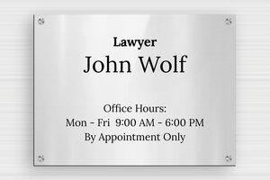 Business Signs - Engraved PVC - gris-brillant-noir - screws-caps - en-uk-practice-sign-pvc-021-3-1748964021627