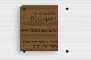 Wooden Business Signs - Engraved Wood - noyer - screws-caps - en-uk-practice-sign-wood-007-3-1748963684570 Wooden Business Signs - Engraved Wood - noyer - screws-caps - en-uk-practice-sign-wood-007-3-1748963684570