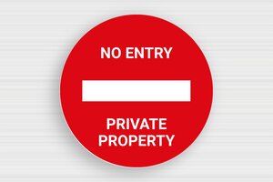 Round Signs - Round Sign 'No Access' - rouge-blanc - glue - en-uk-private-no-entry-001-1-1748949792511