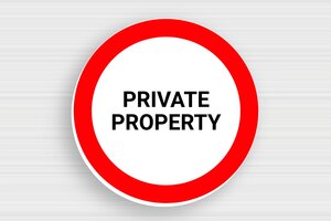 CCTV Signs - Round Sign 'Private Property' - custom - glue - en-uk-private-sign-025-1-1748952130439