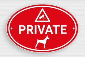 Private Property Signs - Oval Sign 'Private Property' - rouge-blanc - screws - en-uk-private-sign-037-1-1748952267652