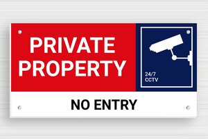 Sign 'Private Property under Video Surveillance' - custom - screws - en-uk-private-sign-040-1-1748952121430