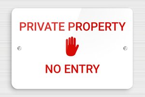 Private Property Signs - Sign 'Private Property, No Trespassing' - blanc-rouge - screws - en-uk-private-sign-041-1-1748952177980