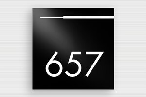 House Number Signs - Printed Aluminium - noir-blanc - glue - en-uk-pro-house-035-0-1748951424976
